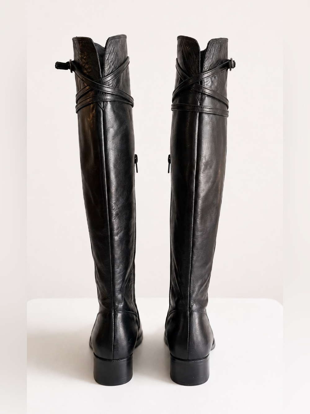 Vintage Bravo Browns Black Leather Equestrian Dark Academia Riding Boots Size 35 - Picture 4 of 10